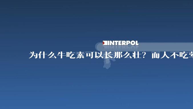 为什么牛吃素可以长那么壮？而人不吃荤就不行？