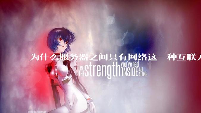 为什么服务器之间只有网络这一种互联方式？